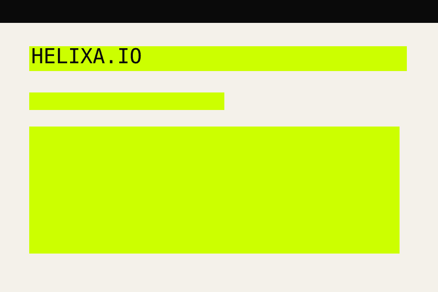 Helixa.io landing page mockup
